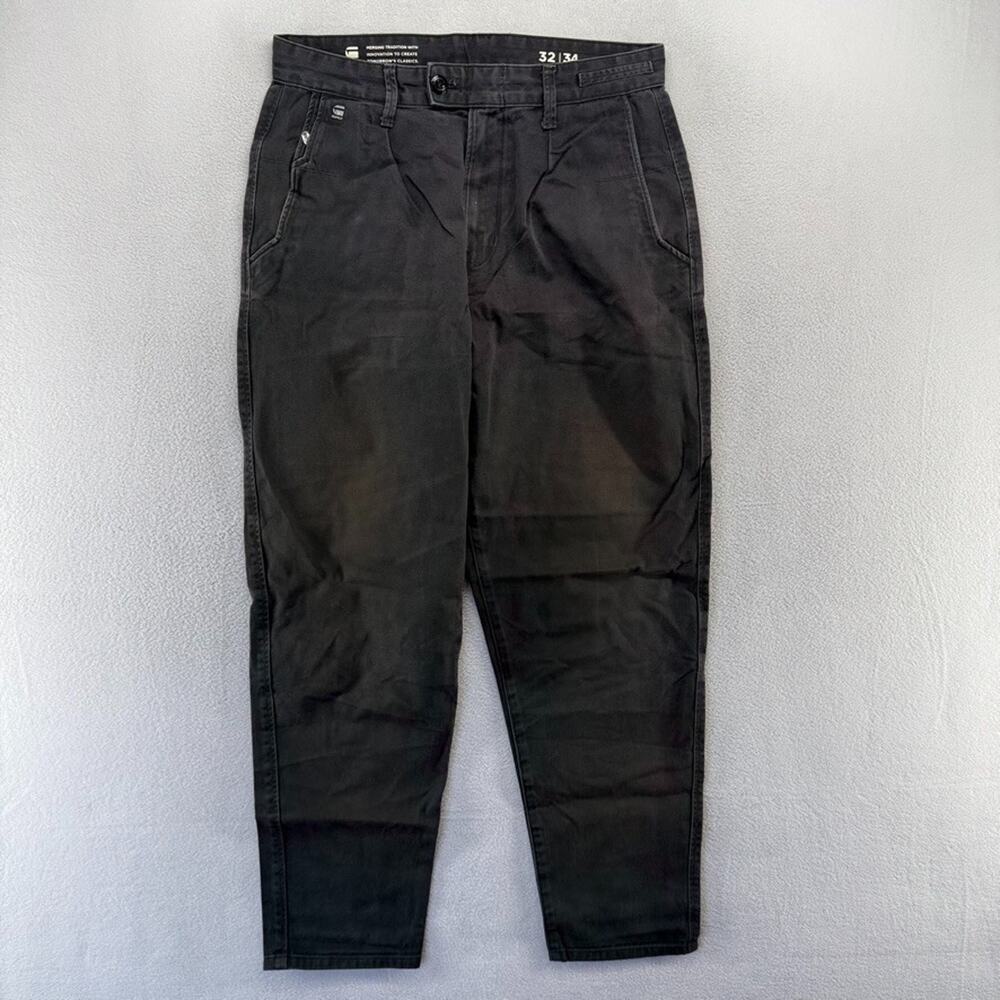 G Star Raw jeans Men's 32x34 Fits 32x28 Black Worker Chino relaxed Faded Vintage